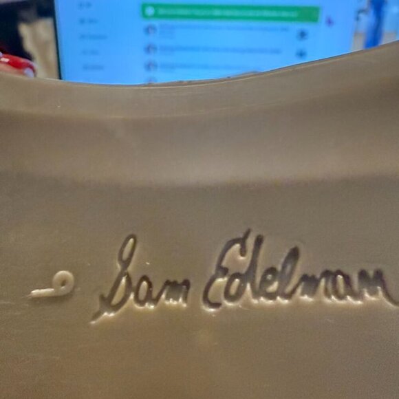 Sam Edelman Genuine Leather Cork Wedge Platform Sandal - Picture 8 of 8